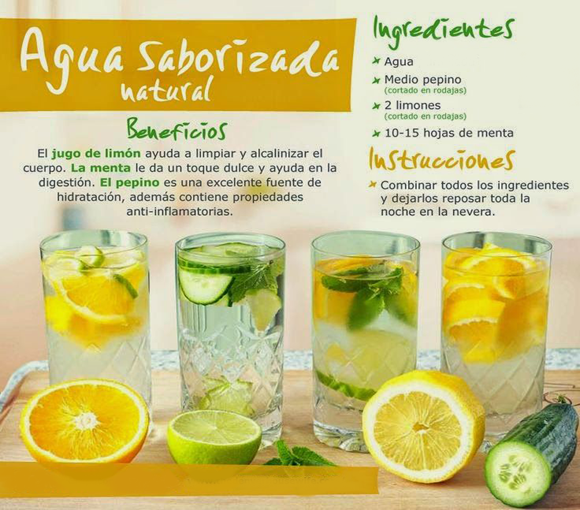 beber agua con limón