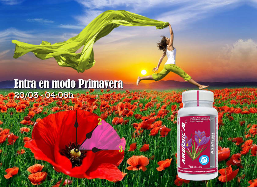 primavera,vitalidad,azafran,saffron,ashwagandha,whitania,cambio hora,mujer