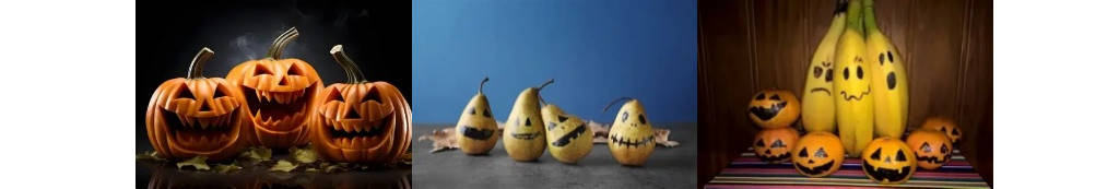 truco,calabazas,frutas